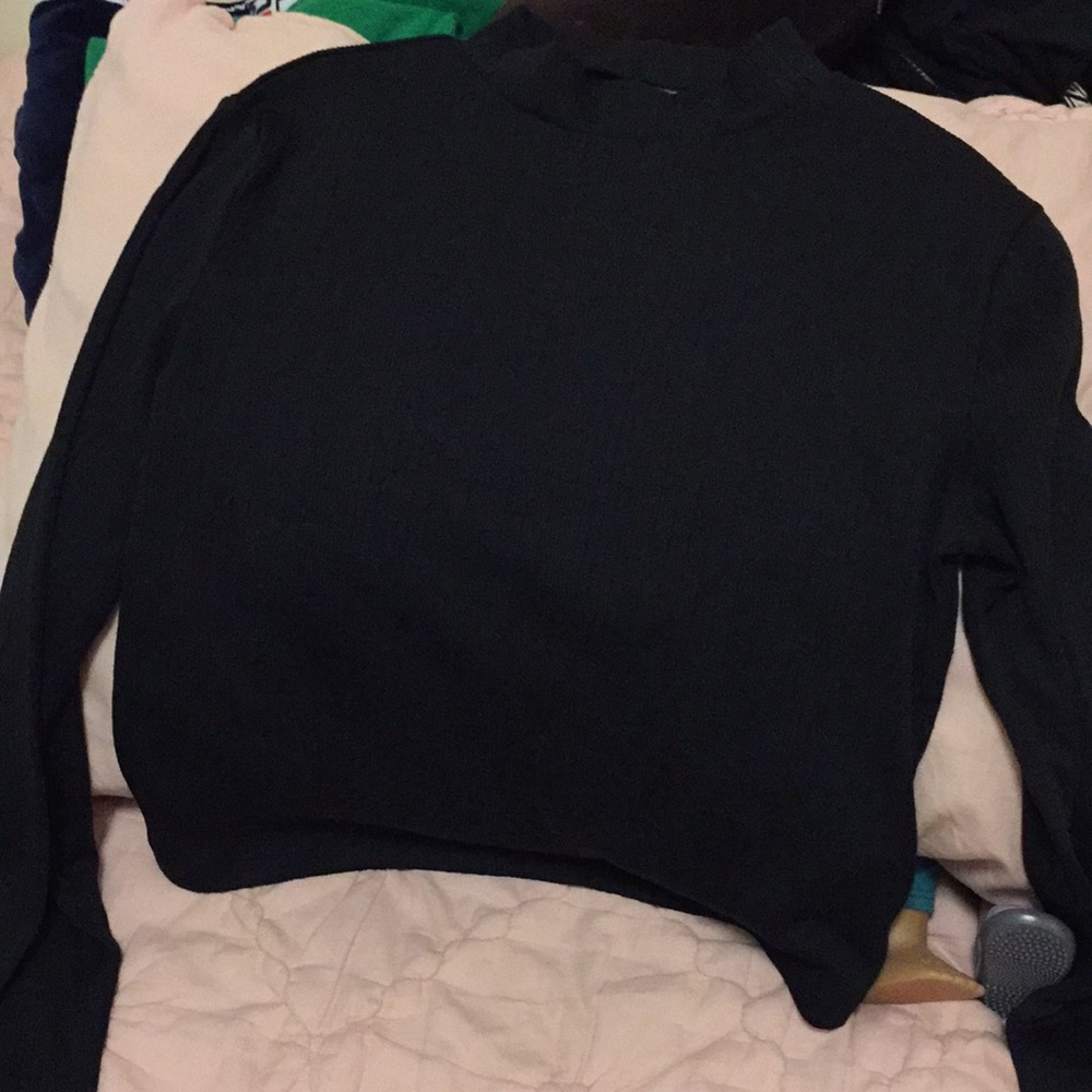 Black long sleeve top